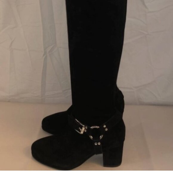 39/US8❤️OPENING CEREMONY Stretch Suede Leather Over Knee Thigh High Boots Bootie - Picture 7 of 10